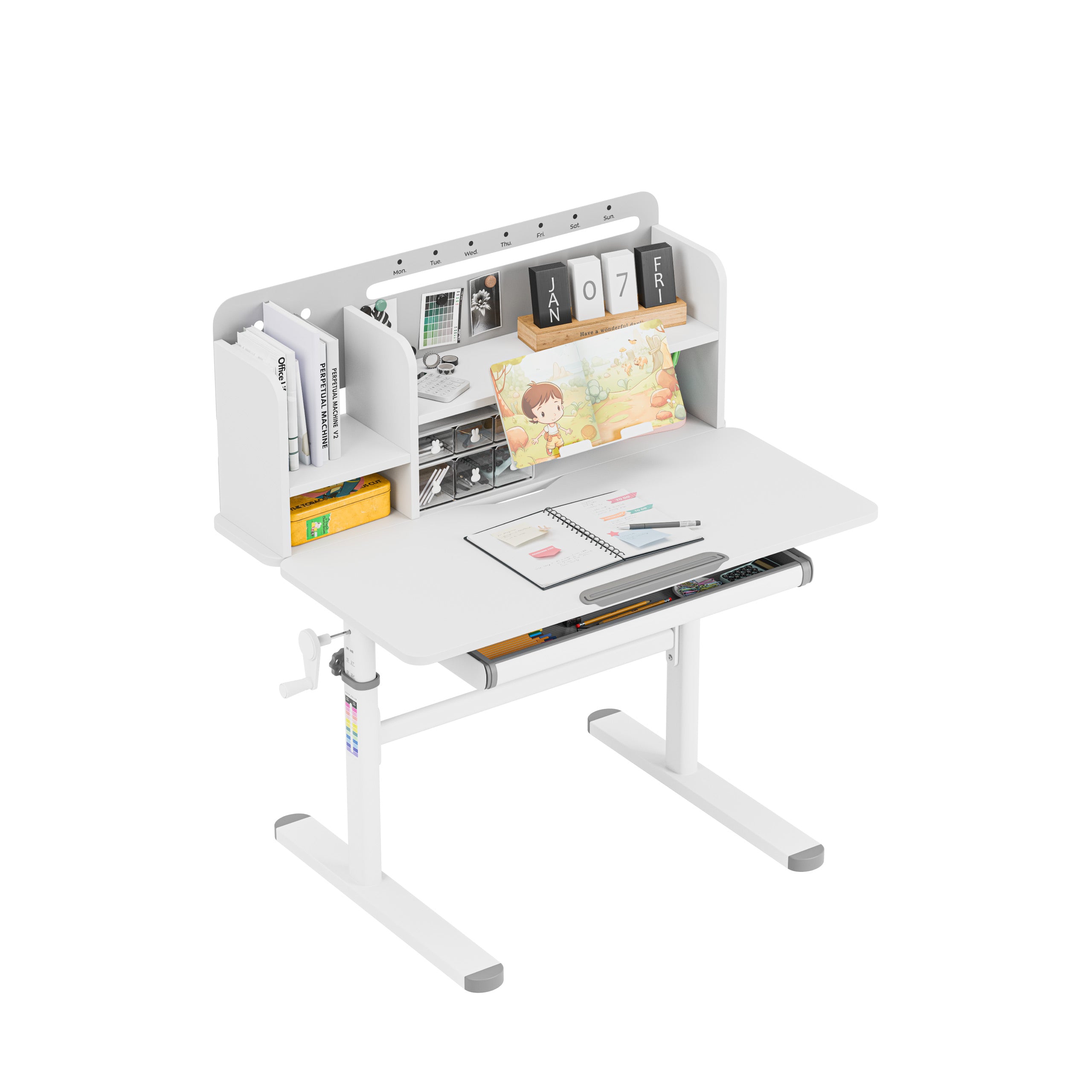 Birou ergonomic pentru copii Mark Adler Study 5.0 Grey 90 cm