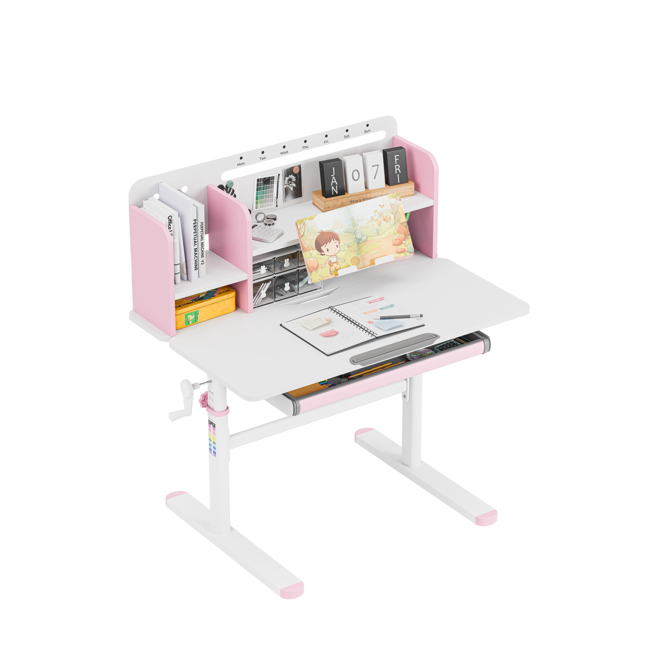 Birou ergonomic pentru copii Mark Adler Study 5.0 Pink 90 cm