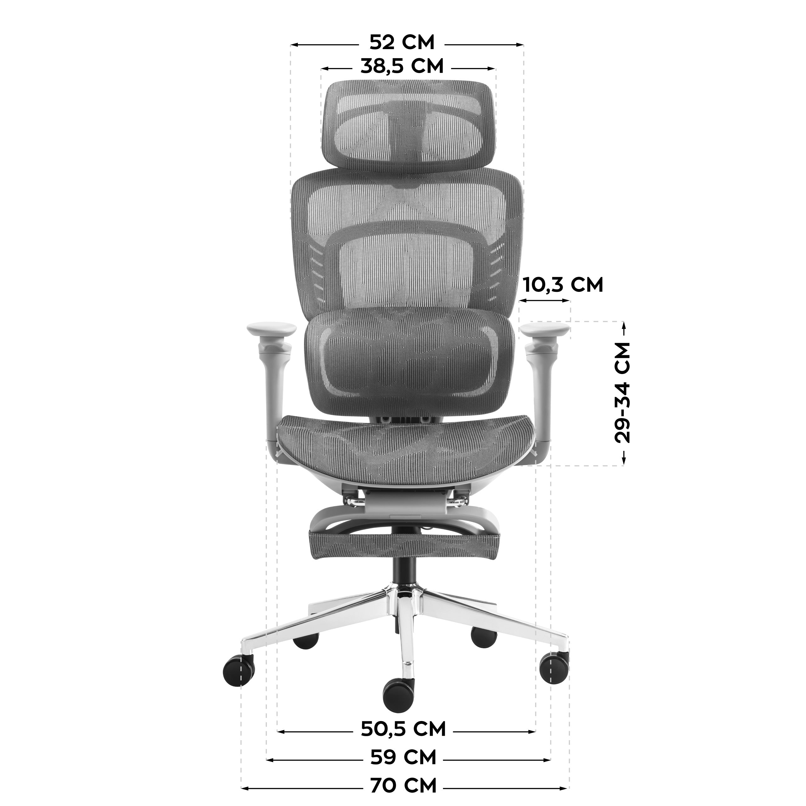 Scaun de birou cu masaj Mark Adler Visioner 8.3 Grey